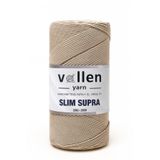 vollen yarn Slim Supra 200 Gr Mumlu Polyester İp – Çanta İpi, Runner İpi, Bileklik İpi, Pase İpi – Latte