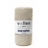 Vollen Yarn Slim Supra 200 Gr Mumlu Polyester İp,çanta İpi,runner İpi,bileklik İpi,pase İpi,supla İpi Krem