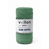 Vollen Yarn Slim Supra 200 Gr Mumlu Polyester İp,çanta İpi,runner İpi,bileklik İpi,pase İpi,supla İpi Yeşil