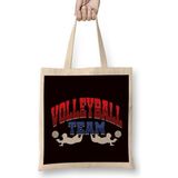 Volleyball Team Player Coach Squad Ball Sports Athlete Game Bez Çanta Uzun Saplı - Açık Bej - 40 X 40