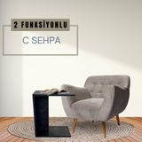 VOLO Çok Amaçlı C sehpa, Yan Sehpa,Koltuk Sehpası, Servis Sehpası