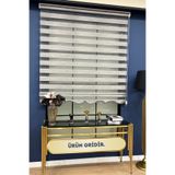 VOLPER MEKANİK 915 Stor Zebra Perde Bambu Gri Etek Dilimli