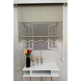 VOLPER MEKANİK Krem Çift Mekanizmalı Tül Ve Stor Perde