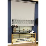 Volper Mekanik LZR305 İthal Mat Kalın Kumaşlı Lazer Kesim Stor Perde (Açık Gri) - 160 x 200 cm