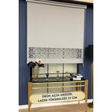 Volper Mekanik LZR305 Ithal Mat Kalın Kumaşlı Lazer Kesim Stor Perde (Açık Gri) - 95 x 200 cm