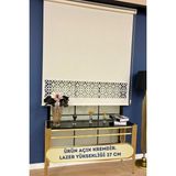 Volper Mekanik LZR305 Ithal Mat Kalın Kumaşlı Lazer Kesim Stor Perde (Açık Krem) - 145 x 200 cm