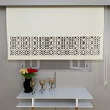 Volper Mekanik LZR305 İthal Mat Kalın Kumaşlı Lazer Kesim Stor Perde (Açık Krem) - 200 x 260 cm