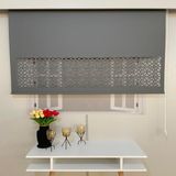 Volper Mekanik LZR305 İthal Mat Kalın Kumaşlı Lazer Kesim Stor Perde (Antrasit Gri) - 150 x 200 cm