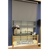 Volper Mekanik LZR305 Ithal Mat Kalın Kumaşlı Lazer Kesim Stor Perde (Antrasit Gri) - 85 x 260 cm