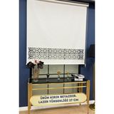 Volper Mekanik LZR305 Ithal Mat Kalın Kumaşlı Lazer Kesim Stor Perde (Kırık Beyaz) - 70 x 200 cm