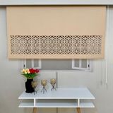 Volper Mekanik LZR305 İthal Mat Kalın Kumaşlı Lazer Kesim Stor Perde (Koyu Krem) - 200 x 200 cm - Kahverengi