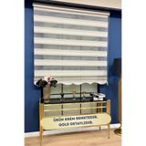 VOLPER MEKANİK PliseStar V-02 Pliseli Zebra Ve Stor Perde Gold Simli Etek Dilimli
