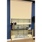 VOLPER MEKANİK Volper Lzr305 Lazer Kesim Kalın Mat Kumaşlı Stor Perde ( Koyu Krem )
