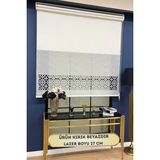 Volper Mekanik VP1020 Çift Mekanizmalı Lazer Kesim Tül ve Stor Perde (Kırık Beyaz) - 70 x 260 cm