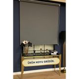 VOLPER MEKANİK VP1413 İthal Kalın Mat Kumaşlı Stor Perde Etek Dilimsiz ( Koyu Gri )