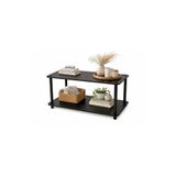 Volrant Orta Sehpa Modern Dikdörtgen Sehpa 70x30x38 cm – MDF Malzeme, Dekoratif Salon Sehpası, Raflı Tasarım (Siyah)