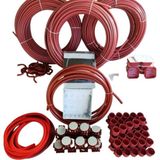 Volt 724 VOLT724 3+1 Daire Sıva Altı Elektrik Tesisatı Duvar Borulama Seti - 14'lük 18'lik PVC Boru Spiral Buat Kasa W Otomat Dahil