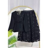 VOLT CLOTHİNG Eteği Tül Çiçekli İkili Takım