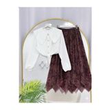 VOLT CLOTHİNG FİSTO GÖMLEK VE ASİMETRİK ŞİFON ETEK İKİLİ TAKIM