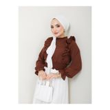 VOLT CLOTHİNG Kadın Ayrobin Fırfırlı Bluz