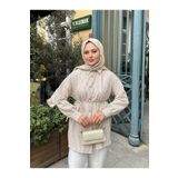 VOLT CLOTHİNG Kadın Çizgili Bel Bağlamalı Gömlek