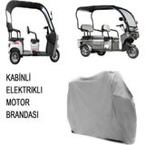 Volta Vm5 Neo Kabinli 3 Tekerlekli Su Geçirmez Motosıklet Brandası - Gri