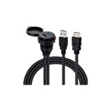 Voltaj 2 Bağlantılı Gömme Panel Montaj USB Uzatma Kablosu - 2 Metre