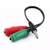 Voltaj 3.5mm Aux Kulaklık-Mikrofon Ayırıcı Kablo
