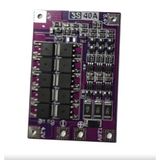 Voltaj 3S 40A Balanslı Lityum-İyon BMS Kartı (Mor PCB)