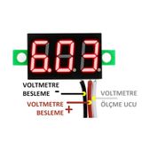 Voltaj Besleme Güç Kaynağı Akü Ölçer 3 Hane 7 Segment