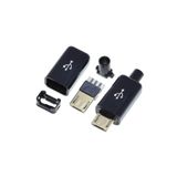 Voltaj IC-266A-5 Erkek Micro USB Konnektör Seti Şarj Kablo Soketi