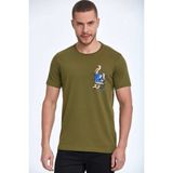 Voltaj Ramon Baskılı Erkek Tişört Haki - 2XL