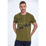 Voltaj Vicente Baskılı Erkek Tişört Haki - 2XL