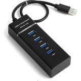 Voltaj Yüksek Hızlı USB HUB - Çoklayıcı 4 Adet USB3.0 Giriş (Port) - 0 - Siyah