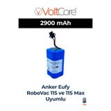 VoltCore Anker Eufy Robovac 11S ve 11S Max Uyumlu Robot Süpürge Bataryası 2900 Mah Pil Vc