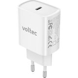 Voltec 30W Type-C Qc 4.0 Pd 3.0 iPhone 15/14/13/12/11 Için Hızlı Şarj Aleti iPad Pro Macbook Air Şarj Cihazı Samsung Huawei ve Tüm Type-C Girişli Telefonlar Için 30W Hızlı Şarj Cihazı - 30W GaN White