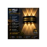 VOLTERRA 9V PİLLİ ÇİFT YÖNLÜ DEKORATİF LED APLİK AMBER