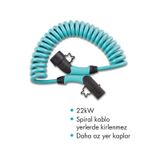 Volti Spiral Tip-2 22 kW 32A 380V AC Elektrikli Araç Şarj Kablosu (TOGG/Tesla Uyumlu)