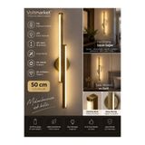 VoltMARKET Türkiye’nin Elektrik Marketi 50 cm Eskitme Çift Yönlü Pilli LED Duvar Apliği – Kablosuz Dekoratif Modern Aplik