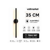 VoltMARKET Türkiye’nin Elektrik Marketi Voltmarket 35 cm Elektrikli LED Aplik Minimalist Dekoratif Duvar Lambası