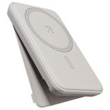 VOLTME MagPak Bej 5K Manyetik Kablosuz Taşınabilir Şarj Cihazı – 5000mAh Batarya, MagSafe & Qi Uyumlu, 7.5W Kablosuz Hızlı Şarj, Katlanabilir Ayaklı Stand, Samsung, Android, iPhone 13/12 Serisi için