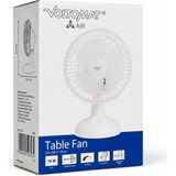 Voltomat Air 15 cm Masaüstü Vantilatör 16W 2 Kademeli Ayarlanabilir Başlıklı Sessiz Mini Masa Fanı Beyaz