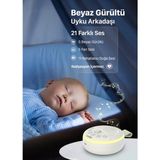 Volty Beyaz Gürültü Makinesi 21 Farklı Ses Dinlendirici Radyasyon İçermez Uyku Arkadaşı Şarjlı V0501001 - Bebek