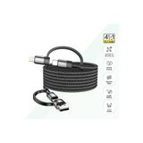 Volty Hızlı Şarj Kablosu 4 in 1 | USB-A/C to Type-C/Lightning, 60W, 1.2m, Manyetik (Siyah-V0201007)