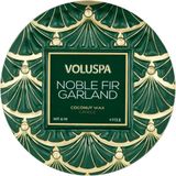 Voluspa Noble Fir Garland Mini Tin Mum - Yeşil - Standart