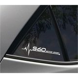 Volvo S60 Yan Cam Sticker Oto Kapı Çıkartma 20cmx7cm