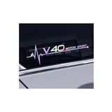 Volvo V40 Yan Cam Sticker Oto Kapı 20 Cm X 7 Cm Holo-Chroma