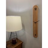 Vona Home Doğal Ahşap Dekoratif Duvar Saati - Gürgen Ağacı - El Yapımı - Tasarım -96x14cm