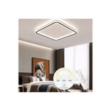 Vonalight 40x40cm Kare, 3 Işık Renk,led Tavan Lambası,avize,plafonyer,aydınlatma, gövde beyaz, Ön Şerit Siyah