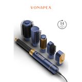 vonapex Volure Mavi 6 In 1 Multi Styler, Saç Şekillendirici, Saç Maşası, Hava Üflemeli Saç Düzleştirici, Fön Makinesi